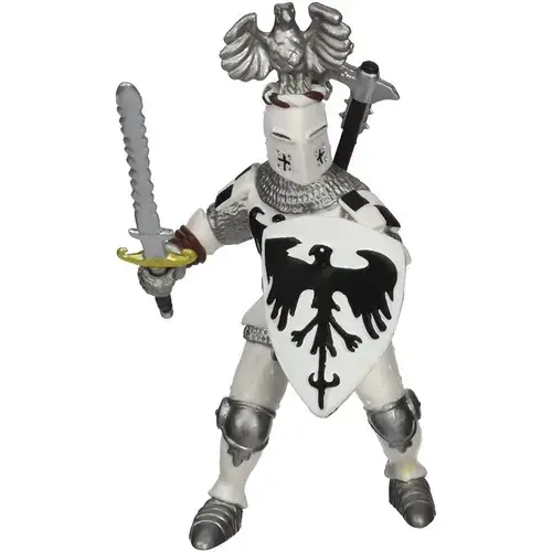 Figurina Papo - Personaje medievale, Cavaler cu Pene Alb