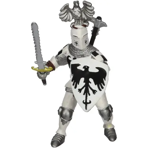 Figurina Papo - Personaje medievale, Cavaler cu Pene Alb