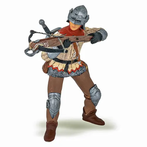 Figurina Papo - Personaje medievale, Cavaler cu arbaleta, rosu