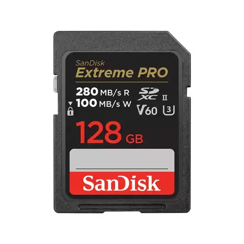Card de memorie SanDisk Extreme Pro, 128GB, SDXC, UHS-II U3, V60