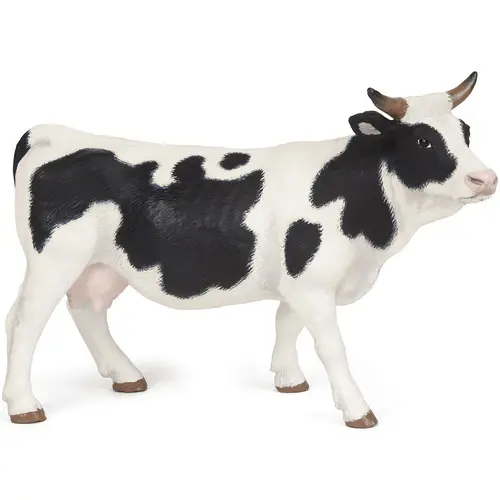 Figurina Papo - Animale de la ferma, Vacuta cu blana alba si neagra