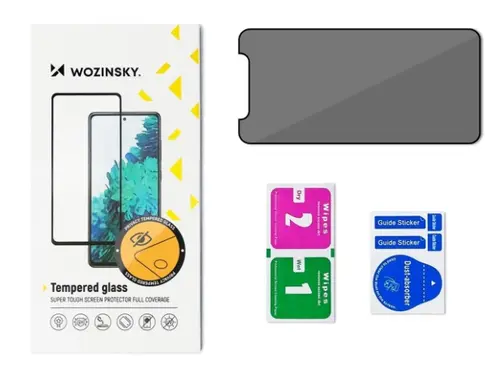 Folie de protectie Ecran Privacy WZK AntiSpy pentru Apple iPhone 16 Pro Max, Sticla Securizata, Full Glue