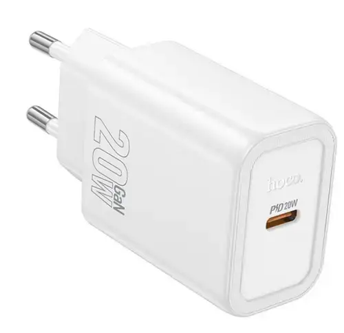 Incarcator Retea HOCO, 20W, 3A, 1 x USB-C, Alb