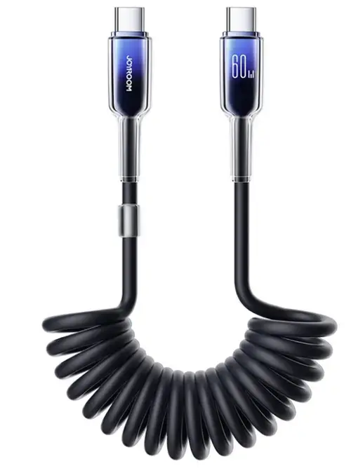Cablu Date si Incarcare USB-C - USB-C Joyroom S-A43 Crystal, 60W, 1.5m, Negru