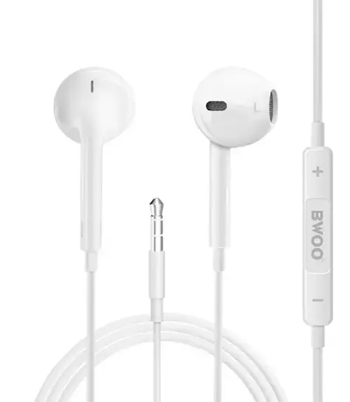 Casti Stereo BWOO HF05, Microfon, Alb