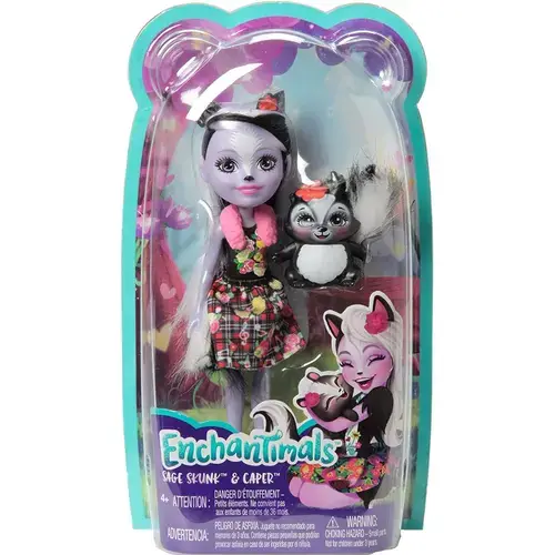 Papusa Enchantimals - Sage Skunk si Caper