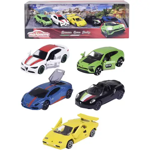 Set 5 masinute metalice Majorette - Dream cars Italy