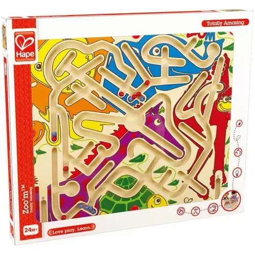 Set de joaca Hape, Labirint magnetic Zoo'm, distractie la dublu