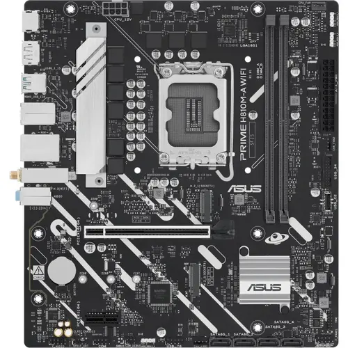 Placa de baza ASUS PRIME H810M-A WIFI, Intel B810,  LGA 1851, DDR5, mATX