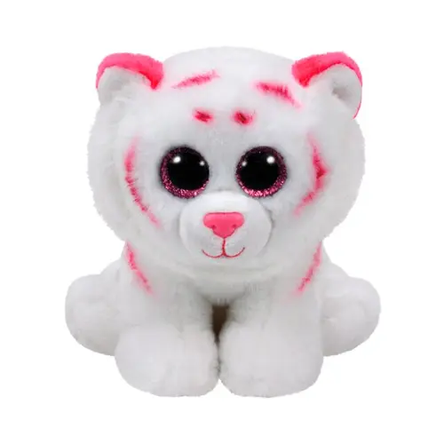 Jucarie de plus Ty - Beanie Babies, Tabor, tigru, alb, 24 cm