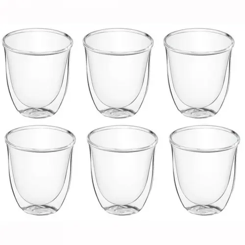 Set 6 pahare De'Longhi Colectia Espresso, 90 ml, perete dublu