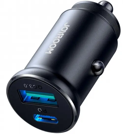 Incarcator Auto Joyroom JR-CCN05, 30W, 3A, 1 x USB-A - 1 x USB-C, Negru
