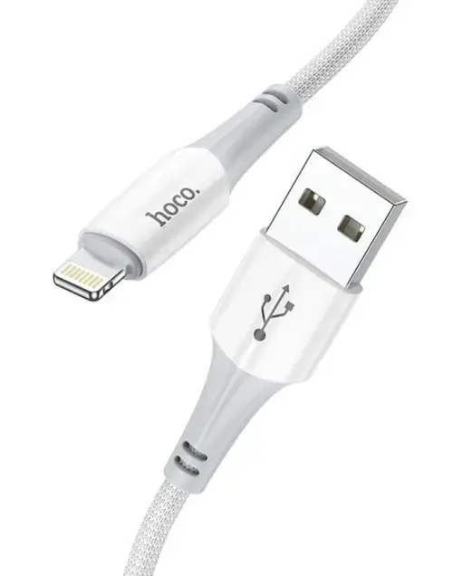 Cablu Date si Incarcare USB-A - Lightning HOCO X70, 18W, 1m, Alb