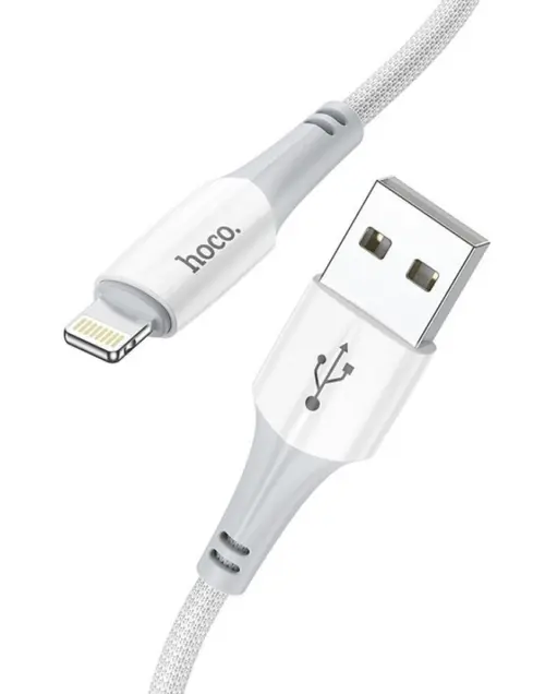 Cablu Date si Incarcare USB-A - Lightning HOCO X70, 18W, 1m, Alb
