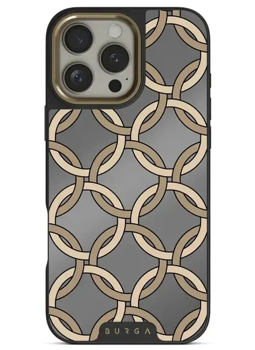 Husa Burga Elite Mirror Magsafe Gold Heritage iPhone 16 Pro Max