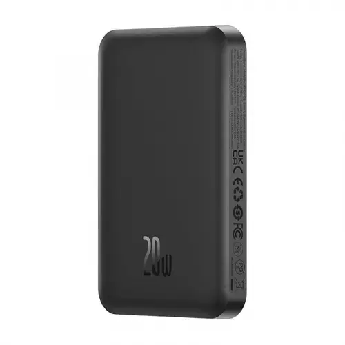 Baterie Externa Wireless Baseus P10022107113-00 Magnetic Mini, 5000mAh, 20W, PD + FQI, 1 x QI - 1 x USB-C, Neagra
