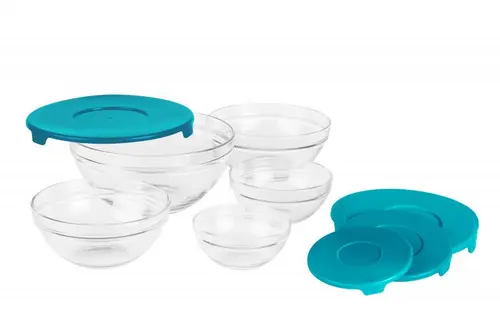 Set 5 boluri de sticla cu capac Vanora VN- GB1401
