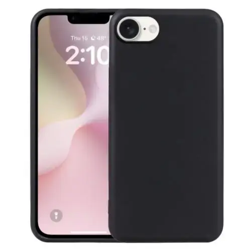 Husa Lemontti Silicon Soft Slim iPhone 16e, Negru