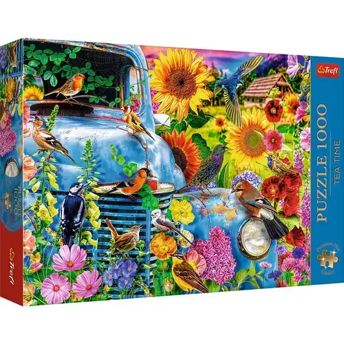 Puzzle Trefl Premium Plus - Tea Time, Viata La Tara Pasari Cantatoare, 1000 piese