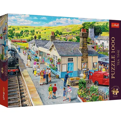 Puzzle Trefl Premium Plus - Tea Time, Statia Din Sat, 1000 piese