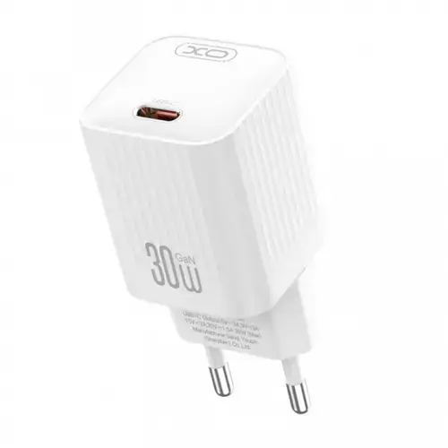 Incarcator Retea XO Design L148, 30W, 3A, 1 x USB-C, Alb