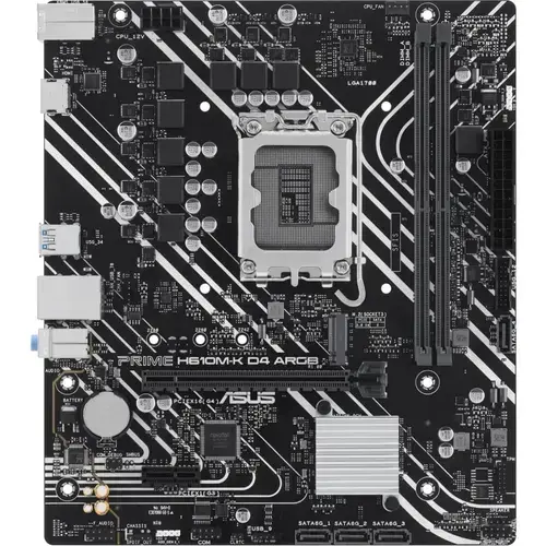 Placa de baza ASUS PRIME H610M-K D4 ARGB, Intel H610, LGA 1700, DDR5, mATX