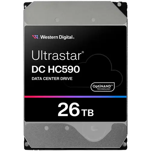 HDD Server WD Ultrastar DC HC590 0F65672, 26TB, 7200 rpm, SATA III-600, 512MB, 512E SE NP3, 3.5inch