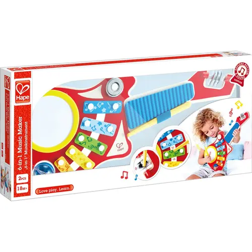 Jucarie din lemn Hape - 6 in 1 Music maker