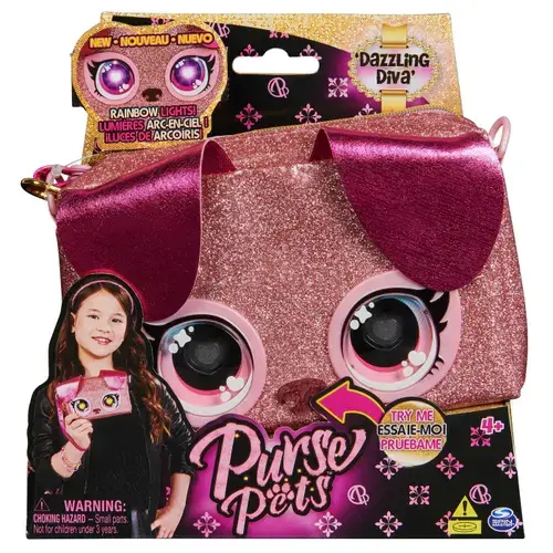 Gentuta interactiva Purse Pets - Rainbow Lights Dazzling Diva