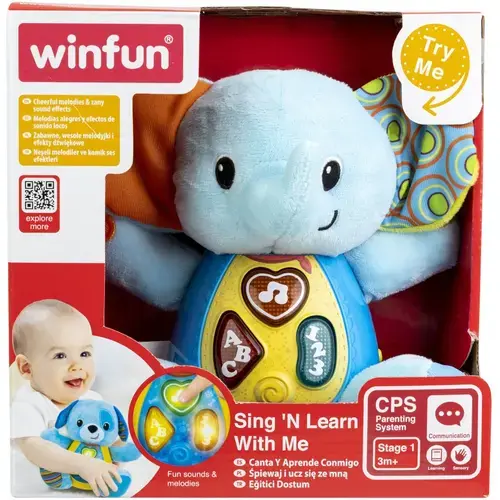 Jucarie interactiva Winfun - Canta si invata cu elefantelul