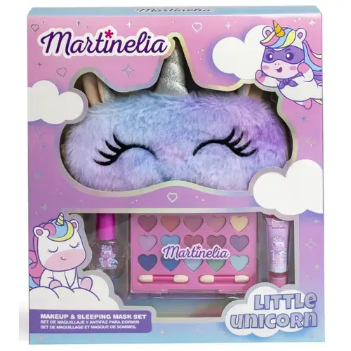 Set de infrumusetare Martinelia - Little Unicorn, cu masca de dormit