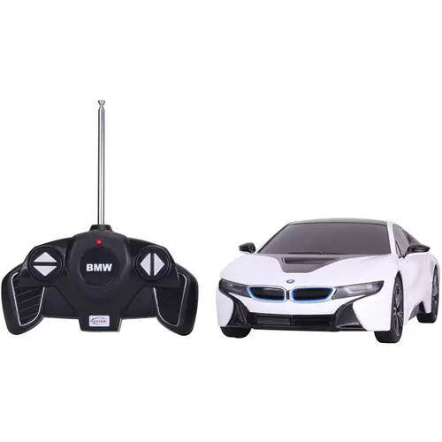 Masinuta Rastar RC - Bmw I8, alb, 1:18
