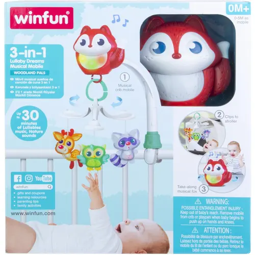 Carusel Winfun 3 in 1 - Vulpita, cu proiector