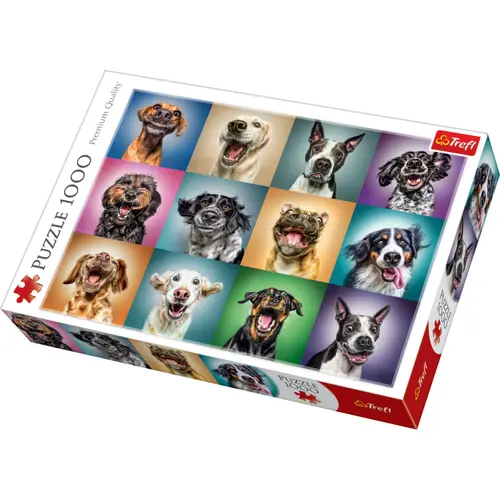 Puzzle Trefl, Portret catelusi simpatici, 1000 piese