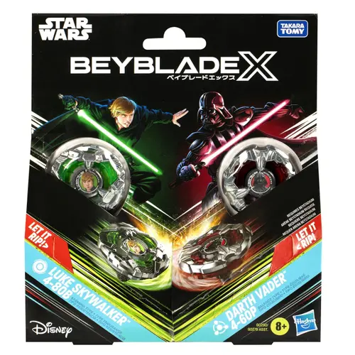 Set duo Beyblade X - Star Wars, Luke Skywalker 4-80B si Darth Vader 4-60P