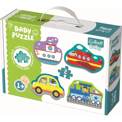 Puzzle Trefl Baby Clasic, Vehicule pentru transport, 4x2 piese