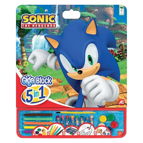Set pentru desen 5 in 1 As Art - Giga Block, Sonic