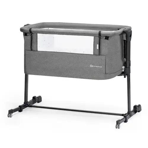 Patut Kinderkraft Neste Grow, 0 - 2 ani, otel + poliester, 57 x 93 x 81 cm, Gri