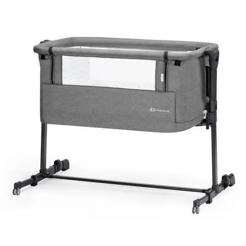Patut Kinderkraft Neste Grow, 0 - 2 ani, otel + poliester, 57 x 93 x 81 cm, Gri