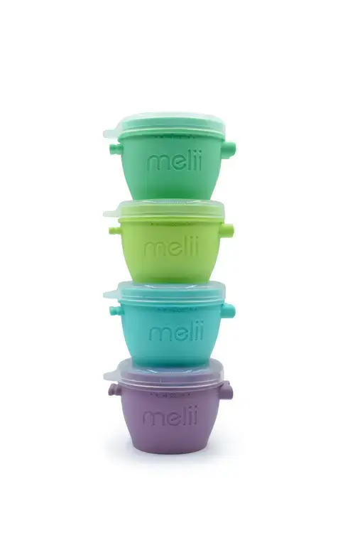 Set 4 recipiente  Melii  Snap&Go, 177 ml