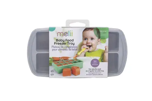 Recipient pentru refrigerarea mancarii bebelusului Melii, 590 ml, Gri