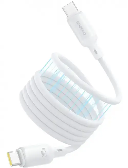 Cablu Date si Incarcare USB-C - USB-C Baseus PicoGo P10376800211-00, 240W, 1m, Alb