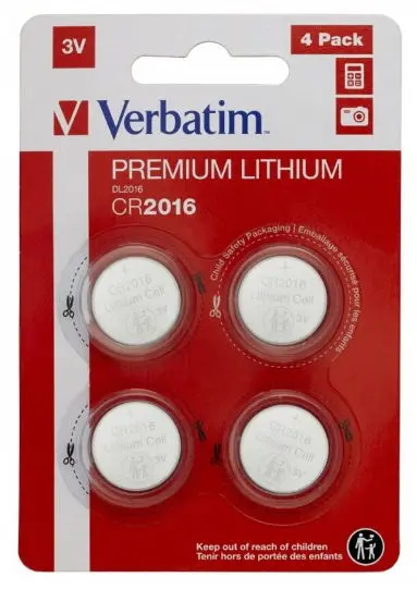 Baterii Verbatim 49531, Lithium, CR2016, 3V, 4 buc