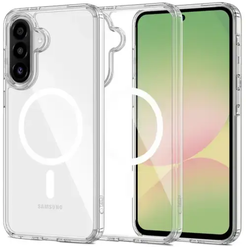 Husa MagSafe pentru Samsung Galaxy A56 A566, Tech-Protect, Flexair Hybrid, Transparenta