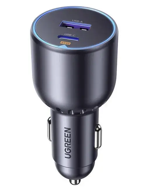 Incarcator Auto UGREEN EC701, 63W, 3A, 1 x USB-A - 1 x USB-C, Negru