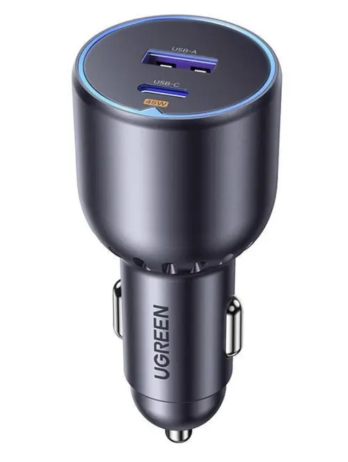 Incarcator Auto UGREEN EC701, 63W, 3A, 1 x USB-A - 1 x USB-C, Negru