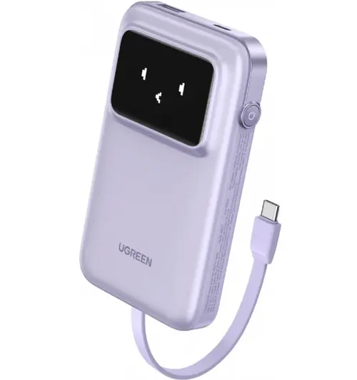 Baterie Externa UGREEN PB511 Uno, 10000mAh, 30W, QC + PD, 1 x USB-A - 2 x USB-C, Mov