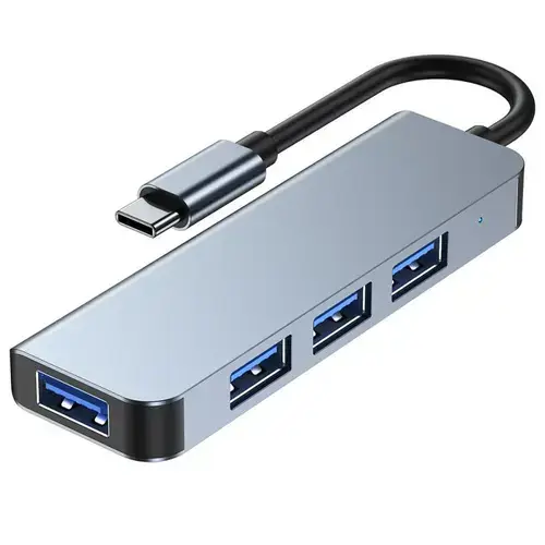 Adaptor HUB aluminiu 4-in-1 Tech-Protect V1 USB Type-C - 4x USB 3.0, Gri