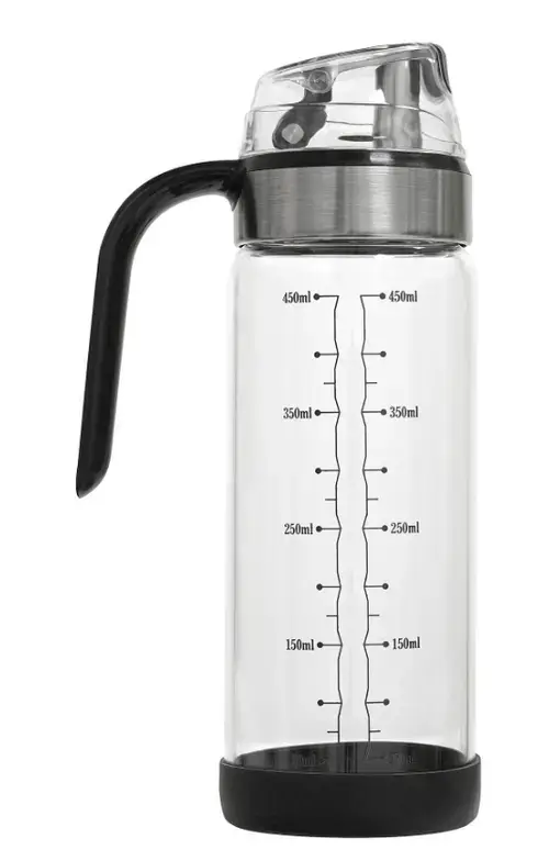 Sticla dispenser cu capac automat, sticla borosilicata, 450ml - Zokura