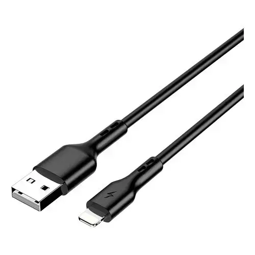 Cablu Date si Incarcare Lamtech, USB la Lightning, 2.1A, 2m, Negru